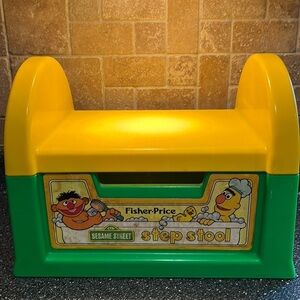 Vintage Sesame Street Bert & Ernie 1984 Fisher-Price Step Stool- READ below‎